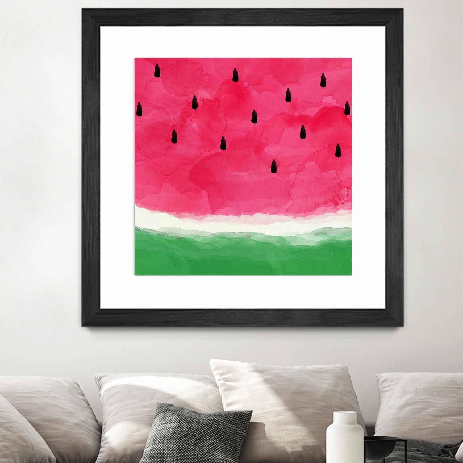 Watermelon Abstract by Dana Shek on GIANT ART - white digital painting