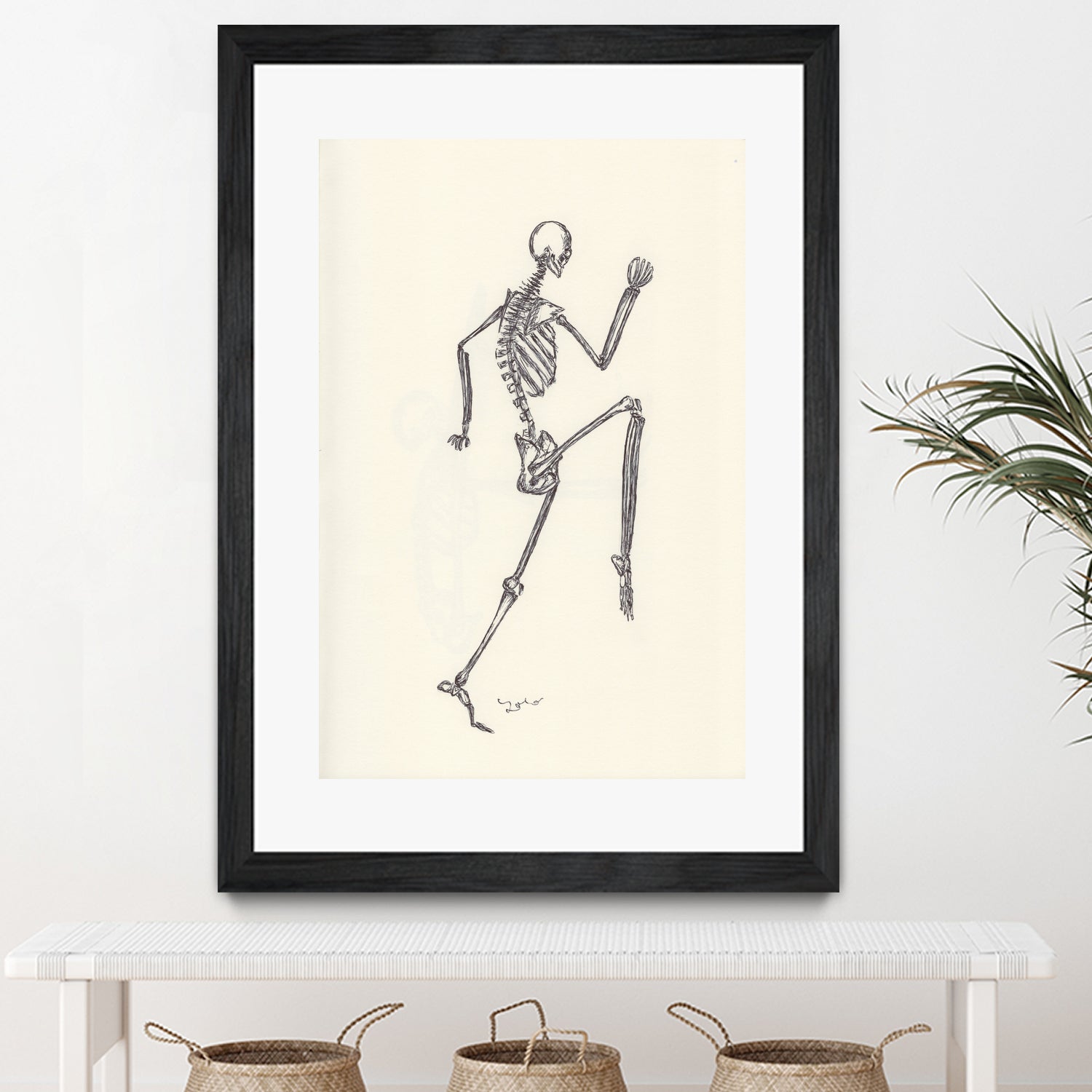 YOGA SKULLS003 by Ballpointpen Illustrator on GIANT ART - white mixed media