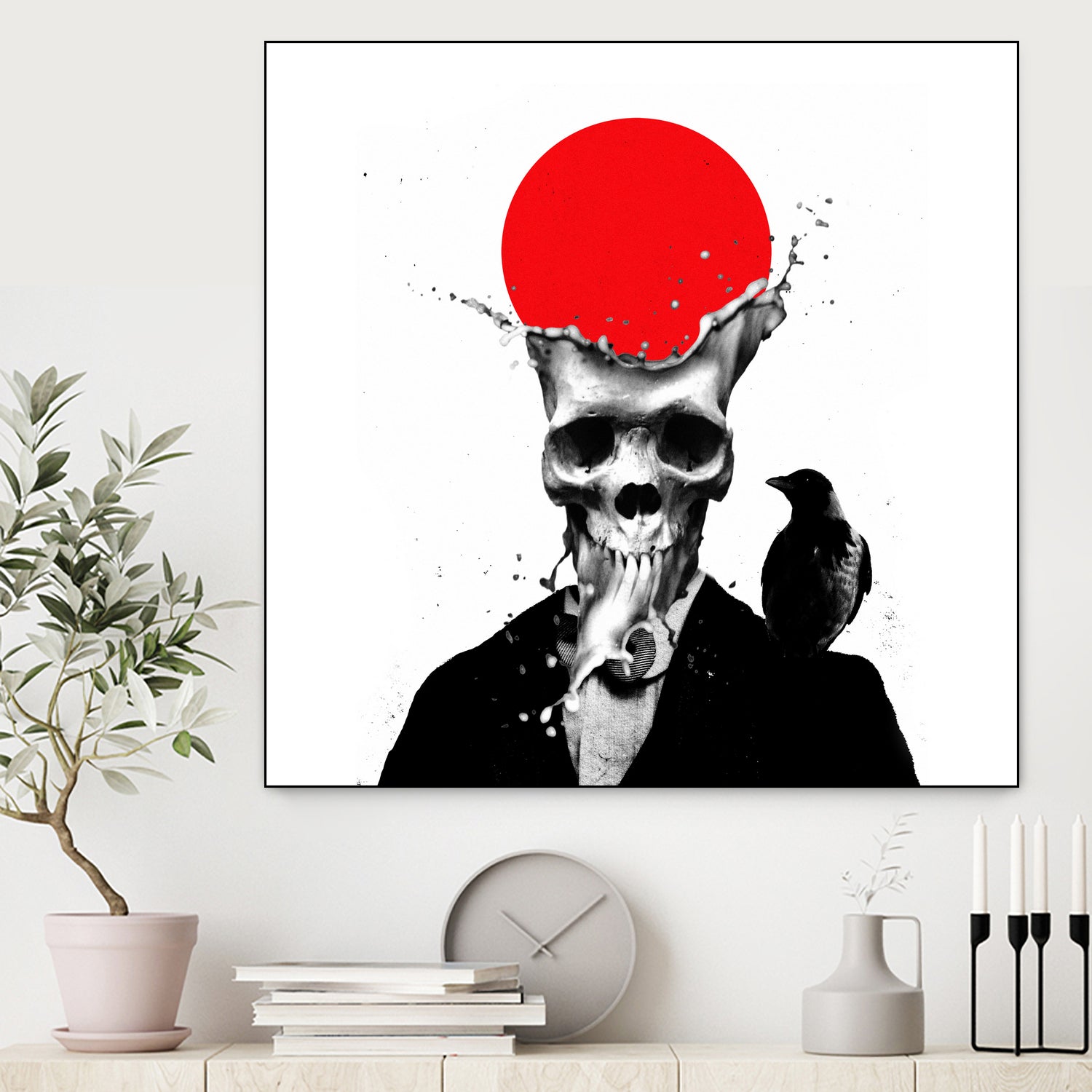 Splash Skull by Ali Gulec on GIANT ART - white photo illustration