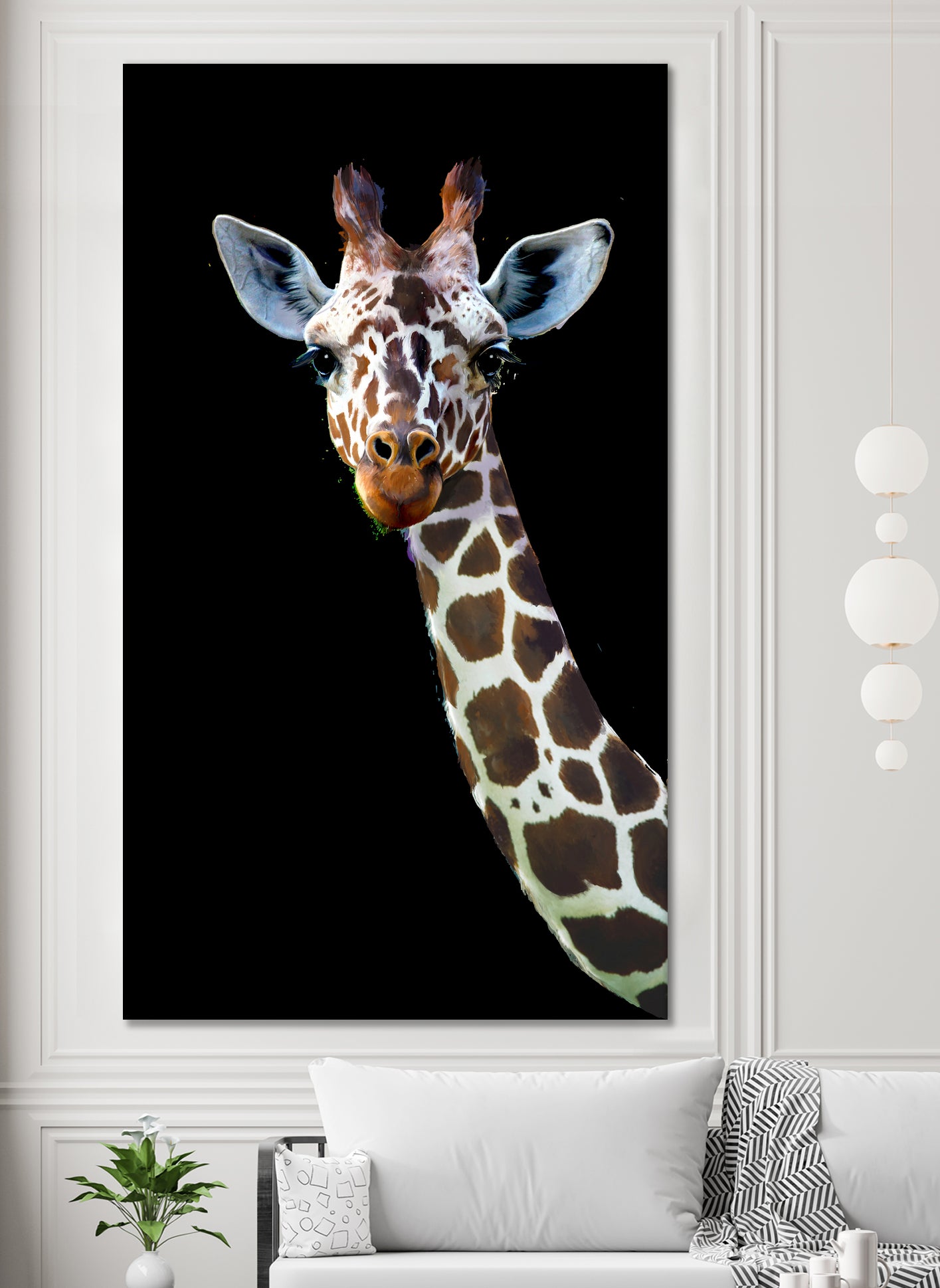 giraffe by Laura Graves on GIANT ART - white digital painting