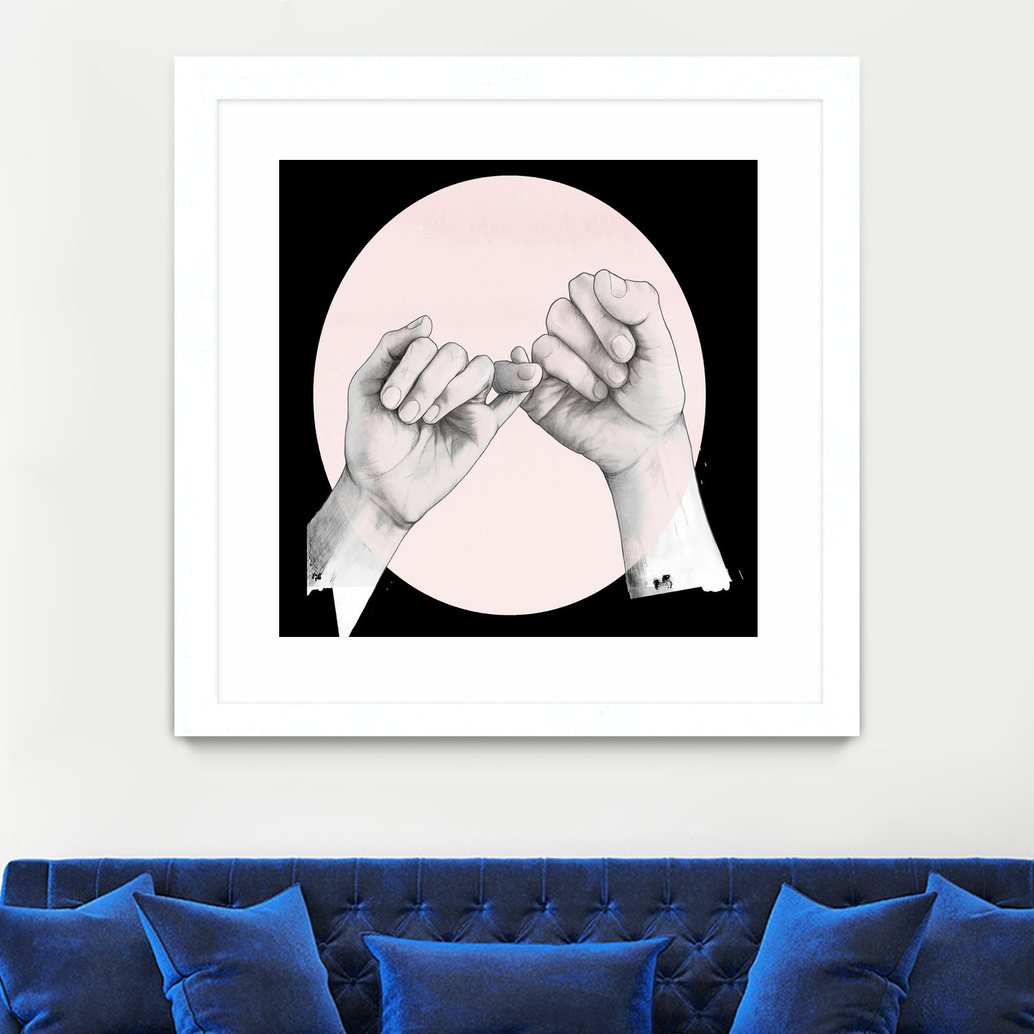 Hand Study // Pinky Swear by Laura Graves on GIANT ART - white digital drawing