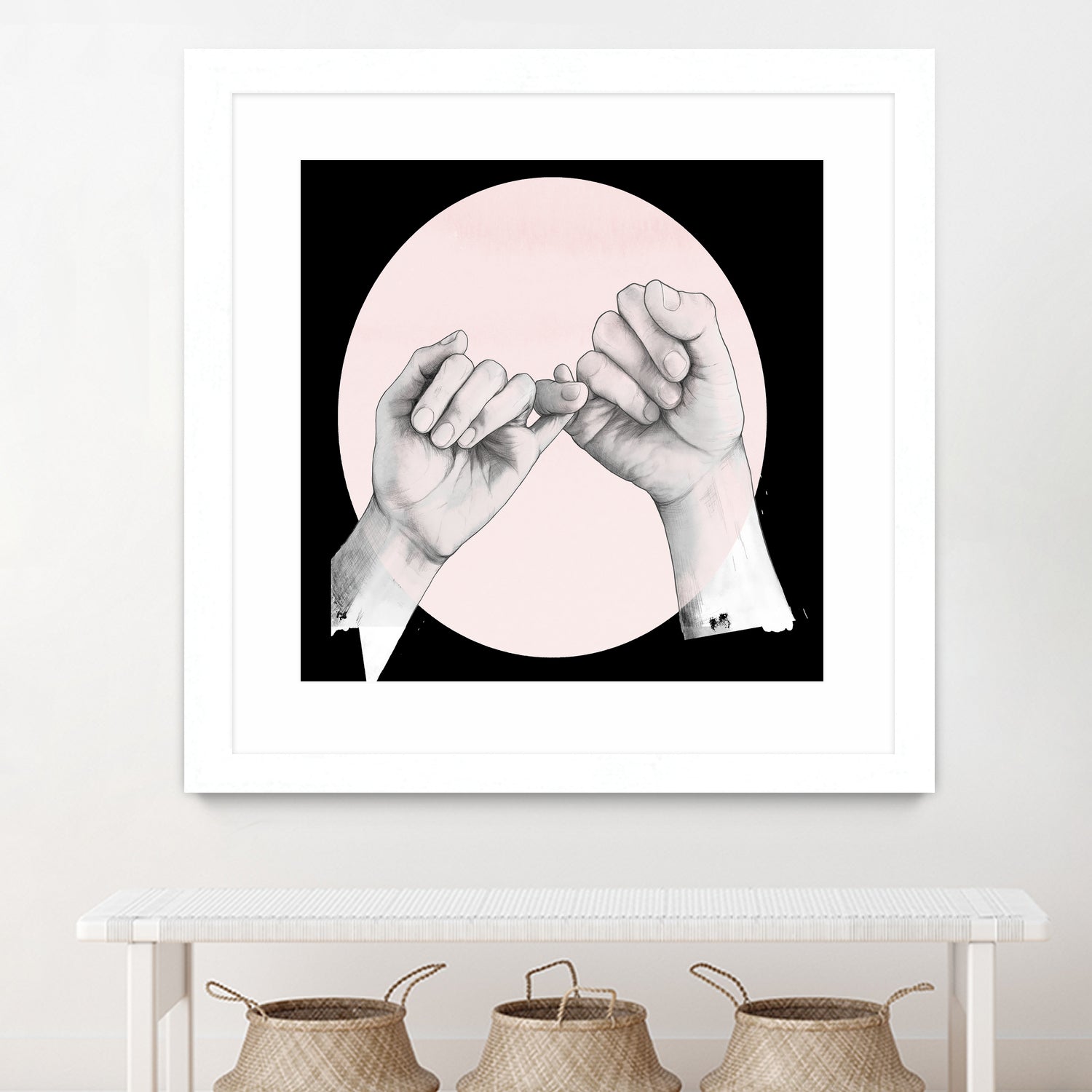 Hand Study // Pinky Swear by Laura Graves on GIANT ART - white digital drawing