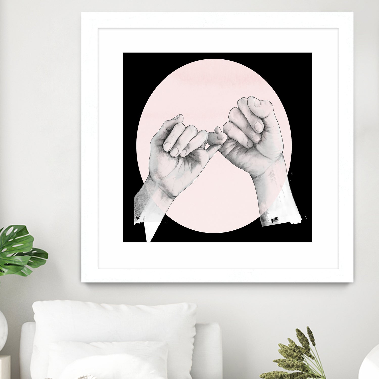 Hand Study // Pinky Swear by Laura Graves on GIANT ART - white digital drawing