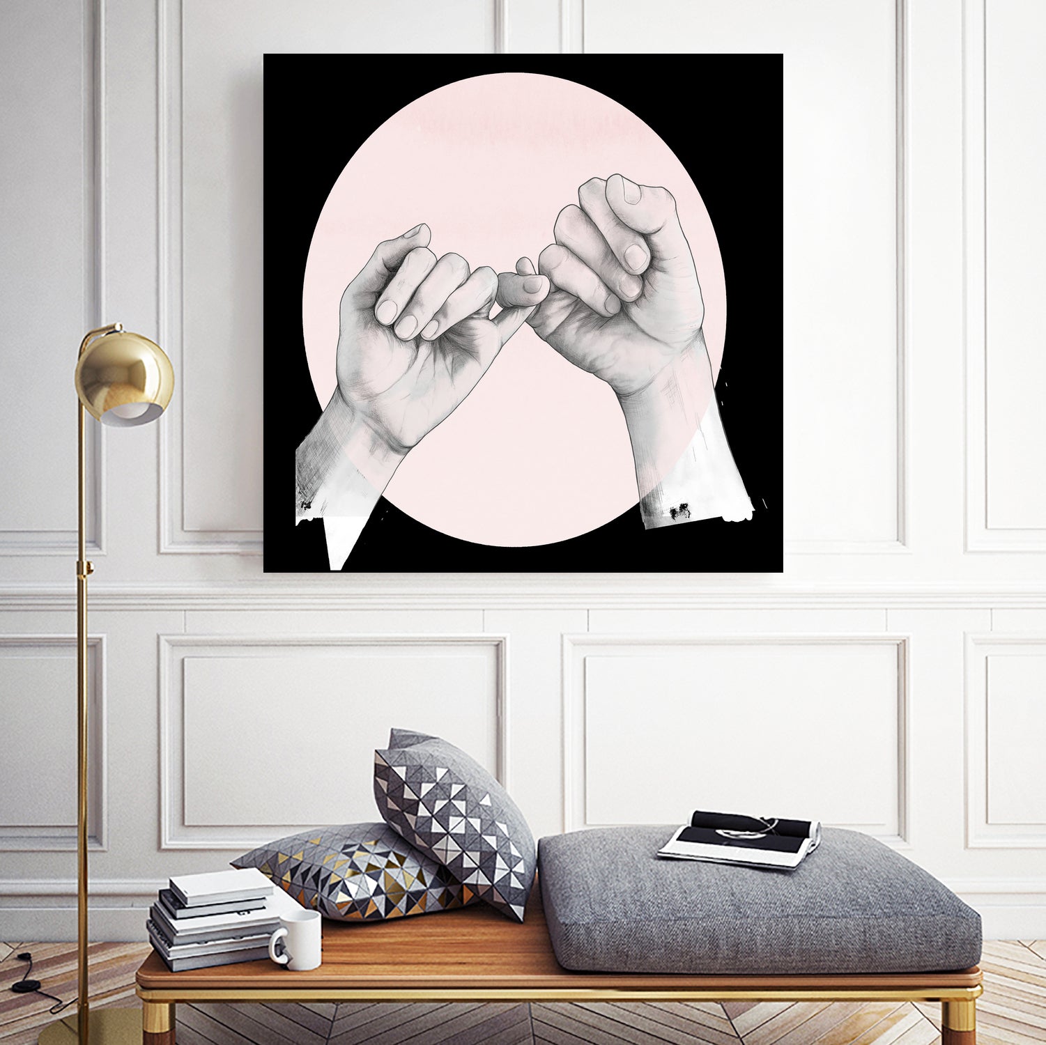 Hand Study // Pinky Swear by Laura Graves on GIANT ART - white digital drawing