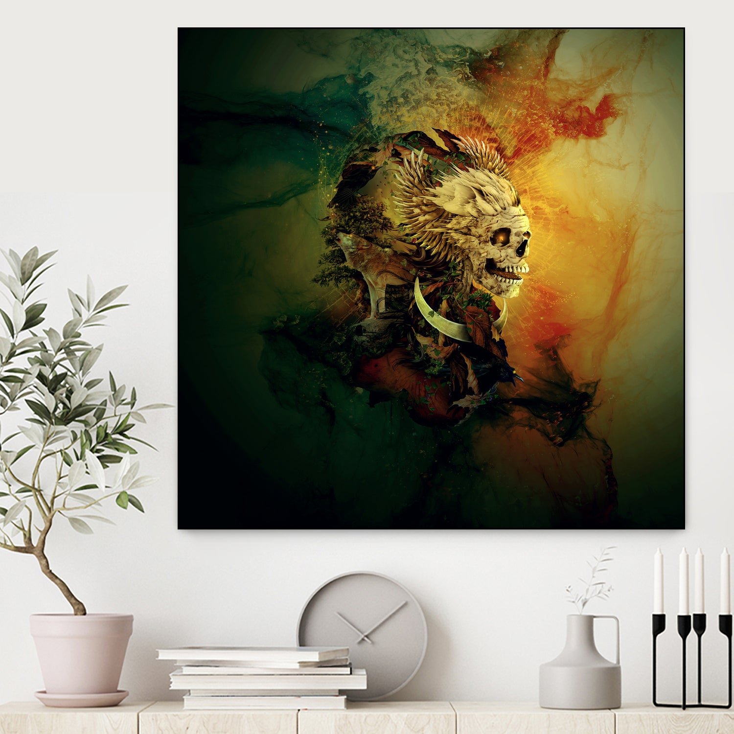 Skull Lord III by RIZA PEKER on GIANT ART - yellow photo manipulation