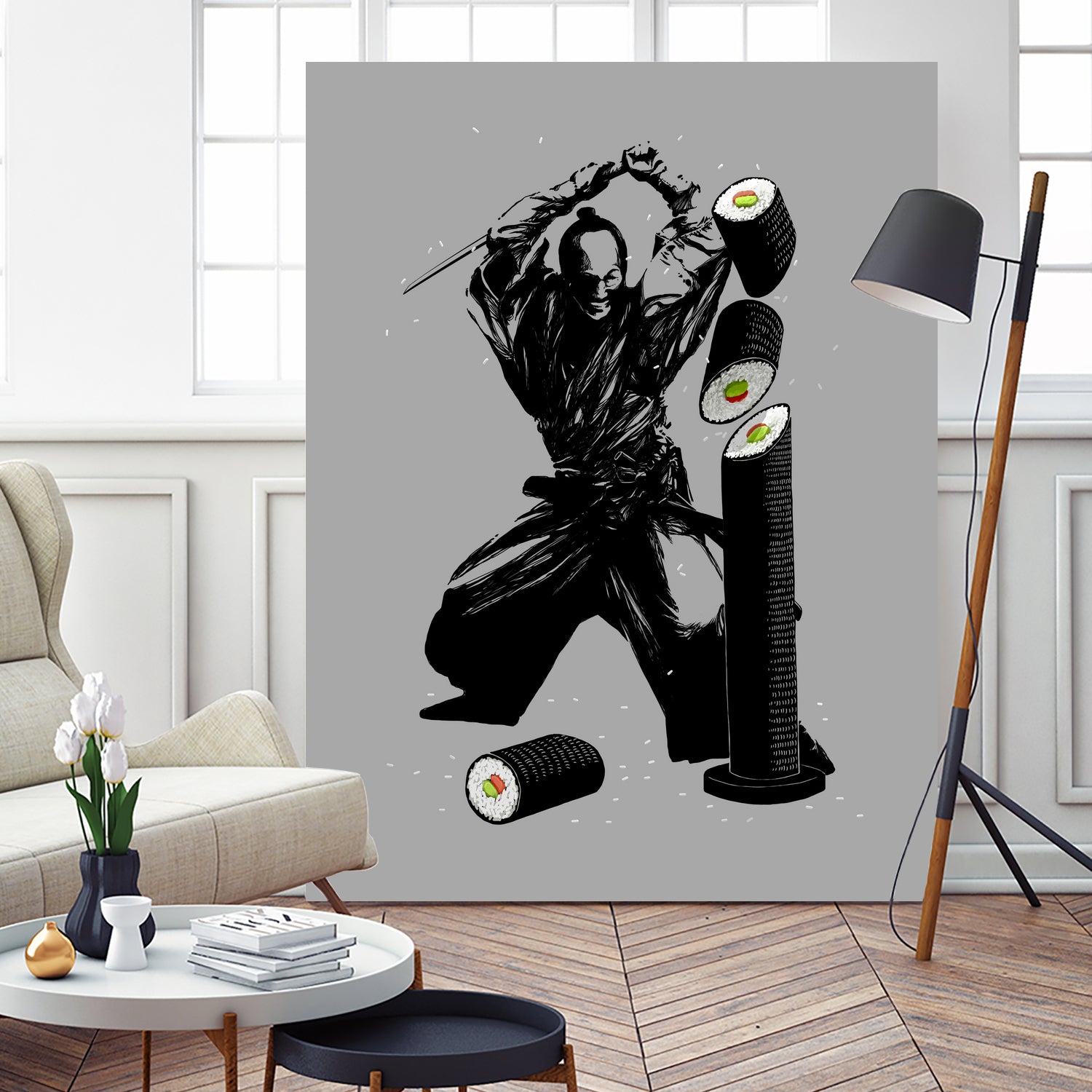 Sushi Slasher by Anthony Aves on GIANT ART - gray digital painting