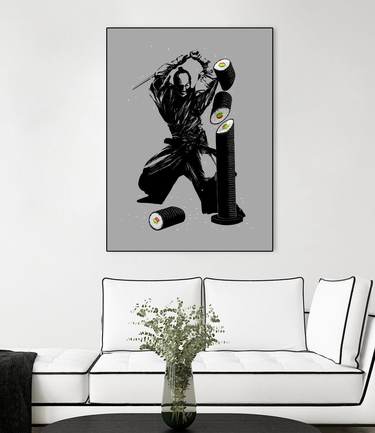 Sushi Slasher by Anthony Aves on GIANT ART - gray digital painting