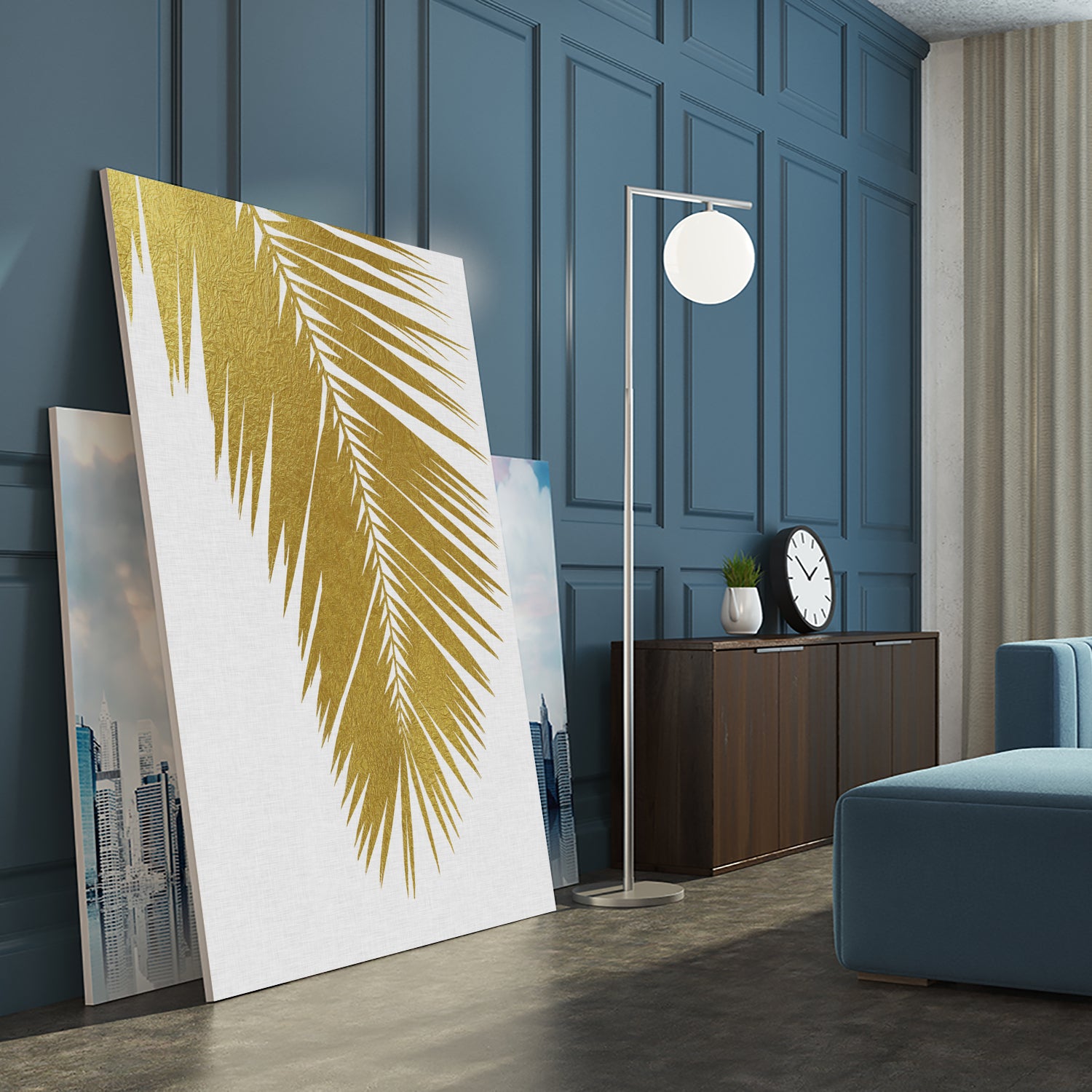 Palm Leaf Gold I by Dana Shek on GIANT ART - white digital painting