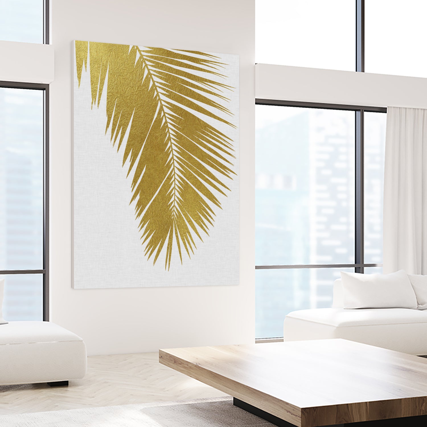 Palm Leaf Gold I by Dana Shek on GIANT ART - white digital painting