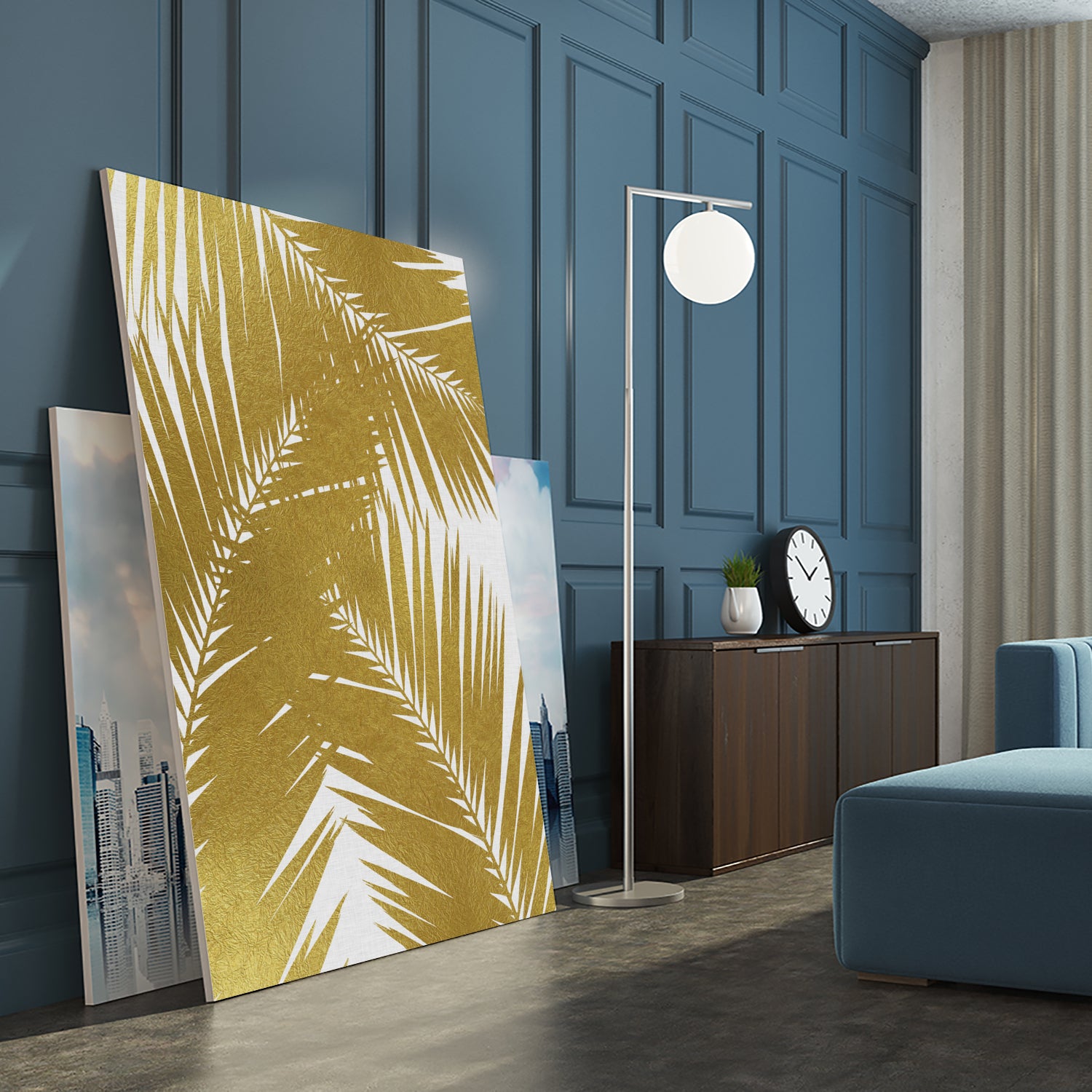 Palm Leaf Gold III by Dana Shek on GIANT ART - white digital painting