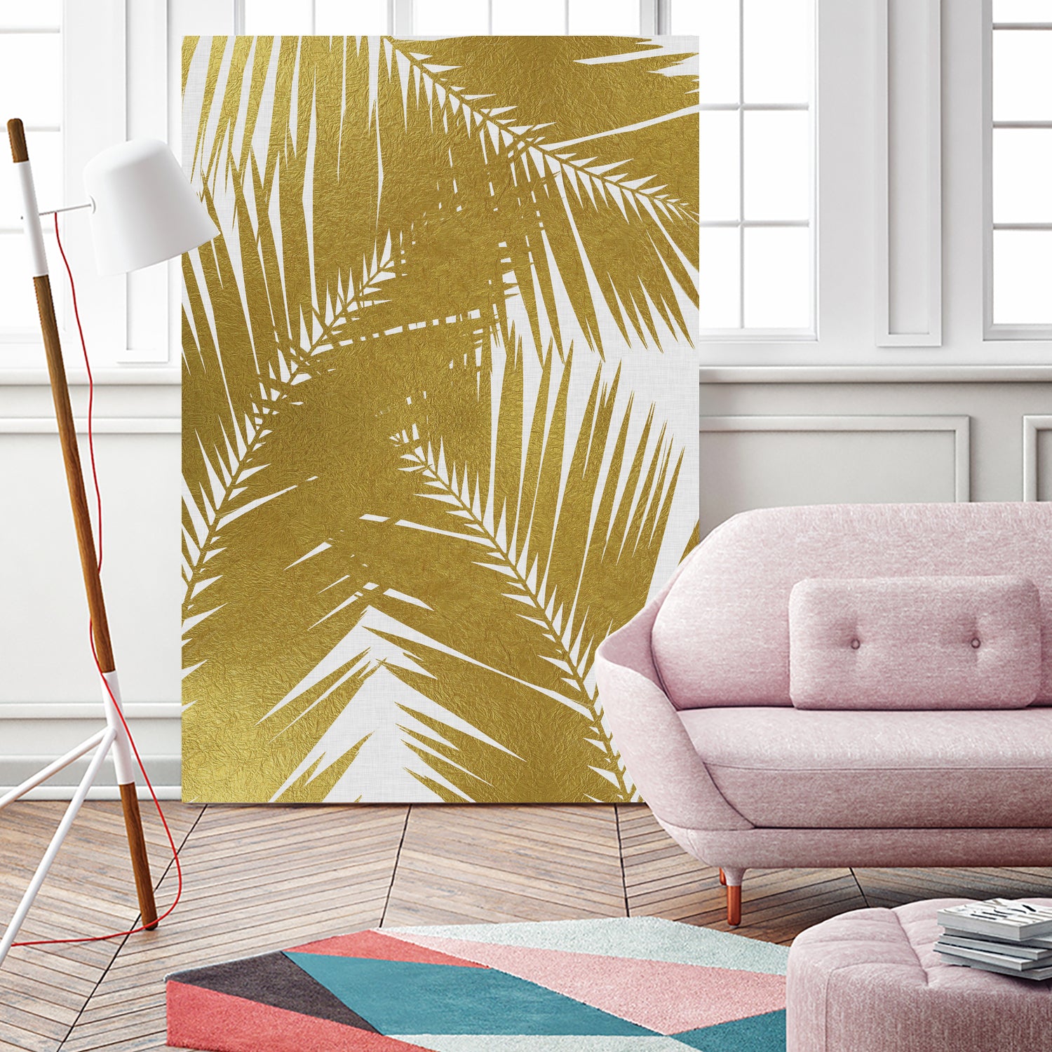 Palm Leaf Gold III by Dana Shek on GIANT ART - white digital painting