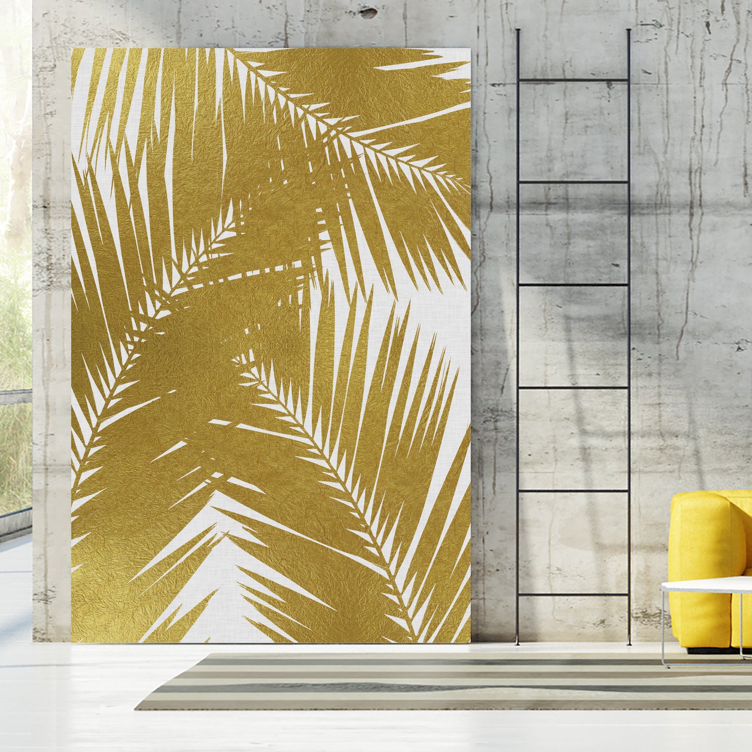 Palm Leaf Gold III by Dana Shek on GIANT ART - white digital painting