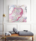 Vintage Map of Boston Massachusetts (1864) by Adam Shaw on GIANT ART - white photo illustration