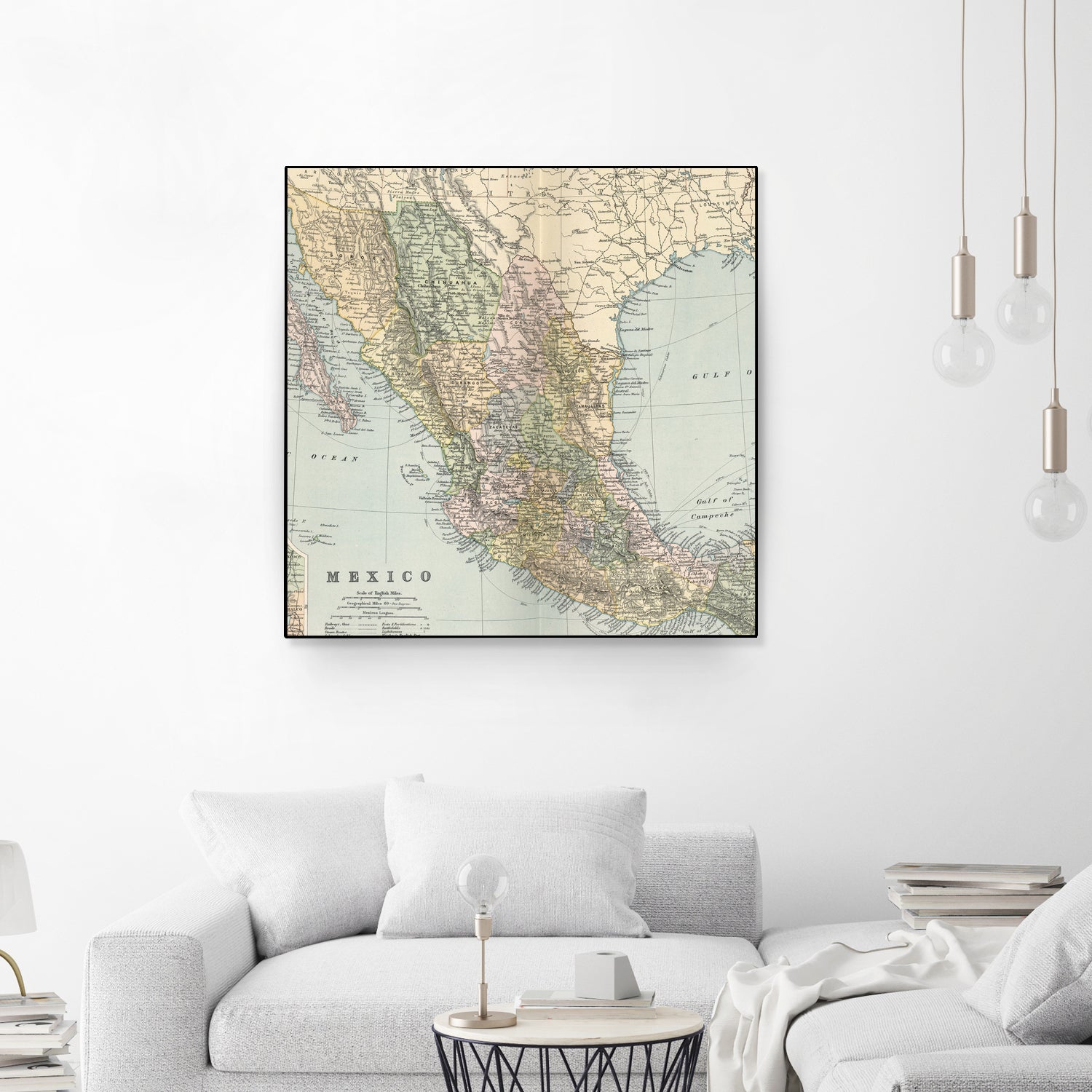 Vintage Map of Mexico (1891) by Adam Shaw on GIANT ART - white photo illustration