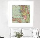 Vintage Map of Florida (1909) by Adam Shaw on GIANT ART - white photo illustration