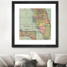 Vintage Map of Florida (1909) by Adam Shaw on GIANT ART - white photo illustration