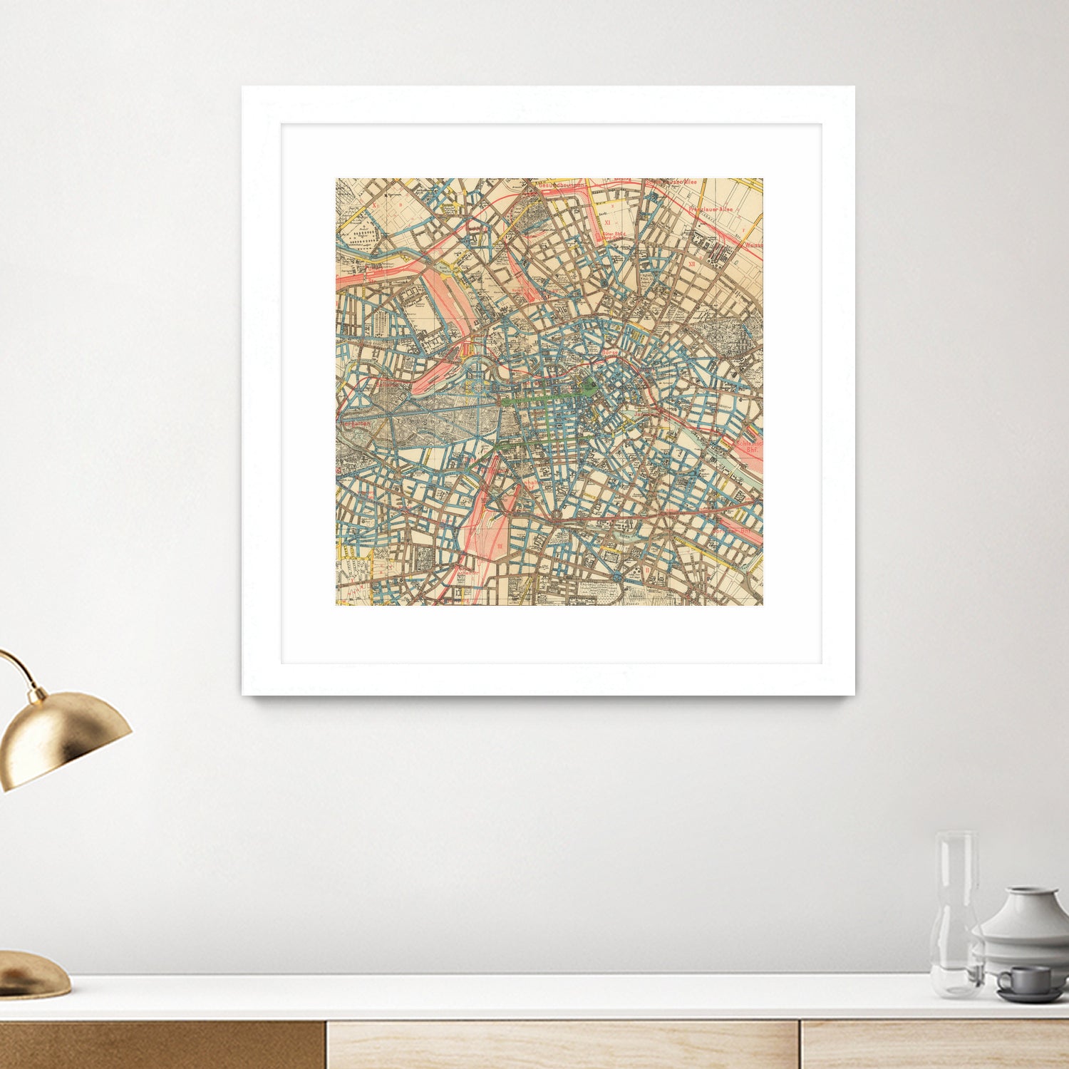 Vintage Map of Berlin Germany (1904) by Adam Shaw on GIANT ART - white photo illustration