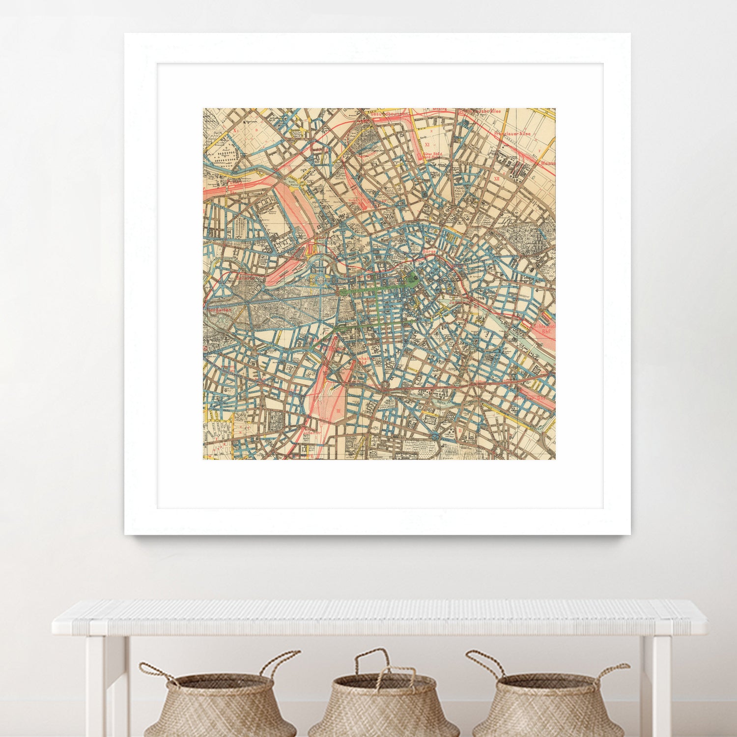 Vintage Map of Berlin Germany (1904) by Adam Shaw on GIANT ART - white photo illustration