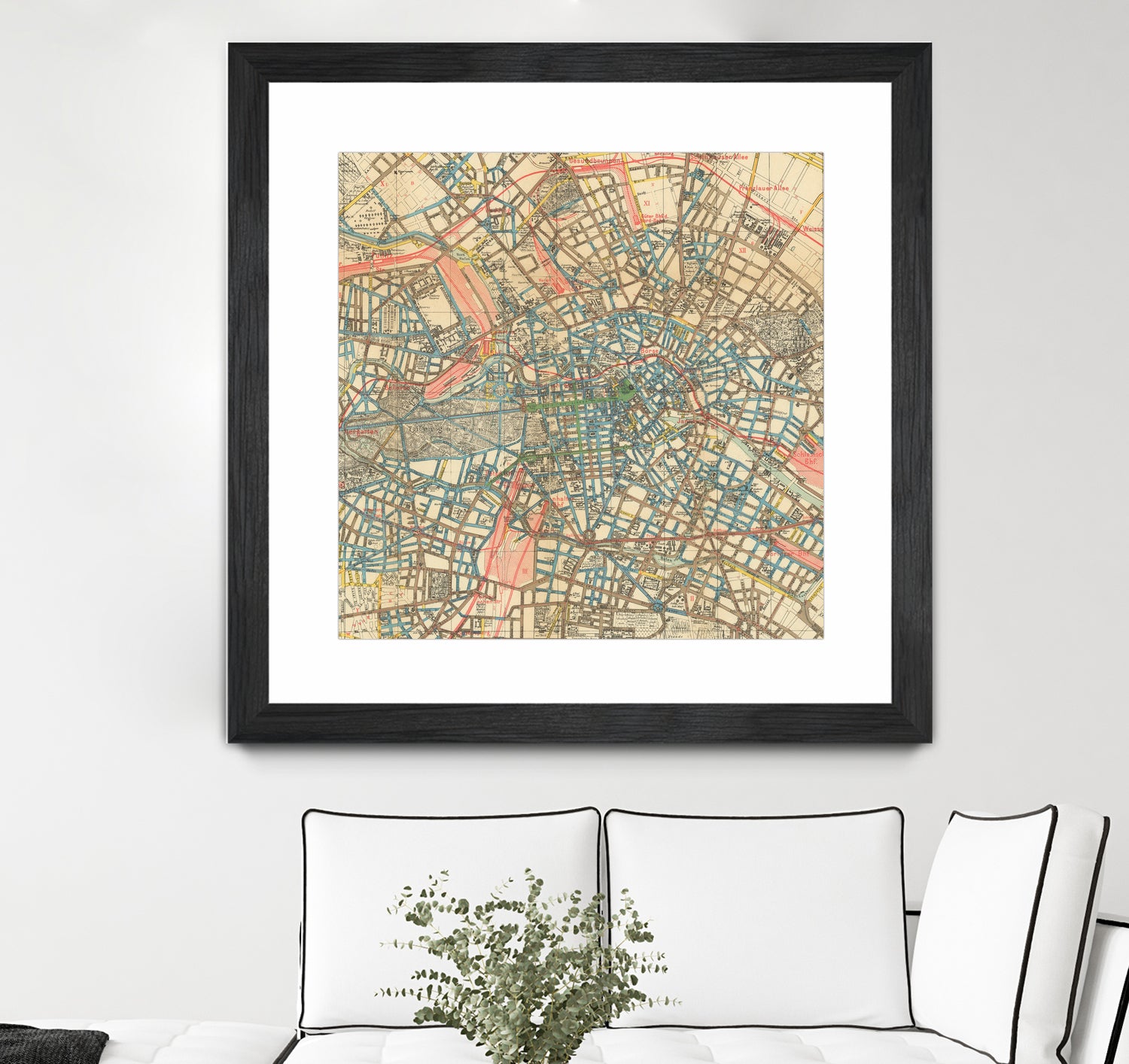 Vintage Map of Berlin Germany (1904) by Adam Shaw on GIANT ART - white photo illustration