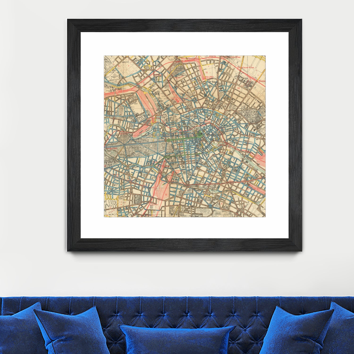 Vintage Map of Berlin Germany (1904) by Adam Shaw on GIANT ART - white photo illustration