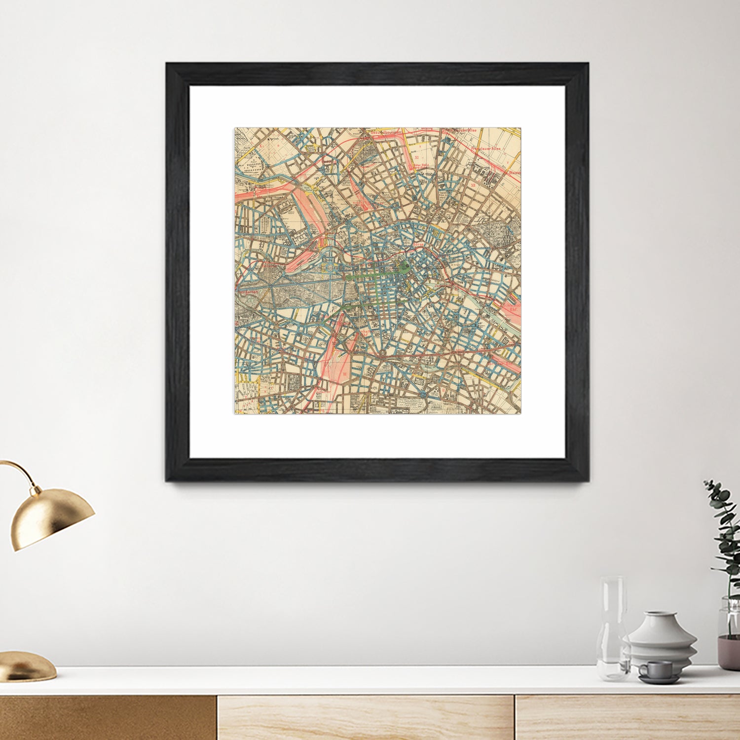 Vintage Map of Berlin Germany (1904) by Adam Shaw on GIANT ART - white photo illustration