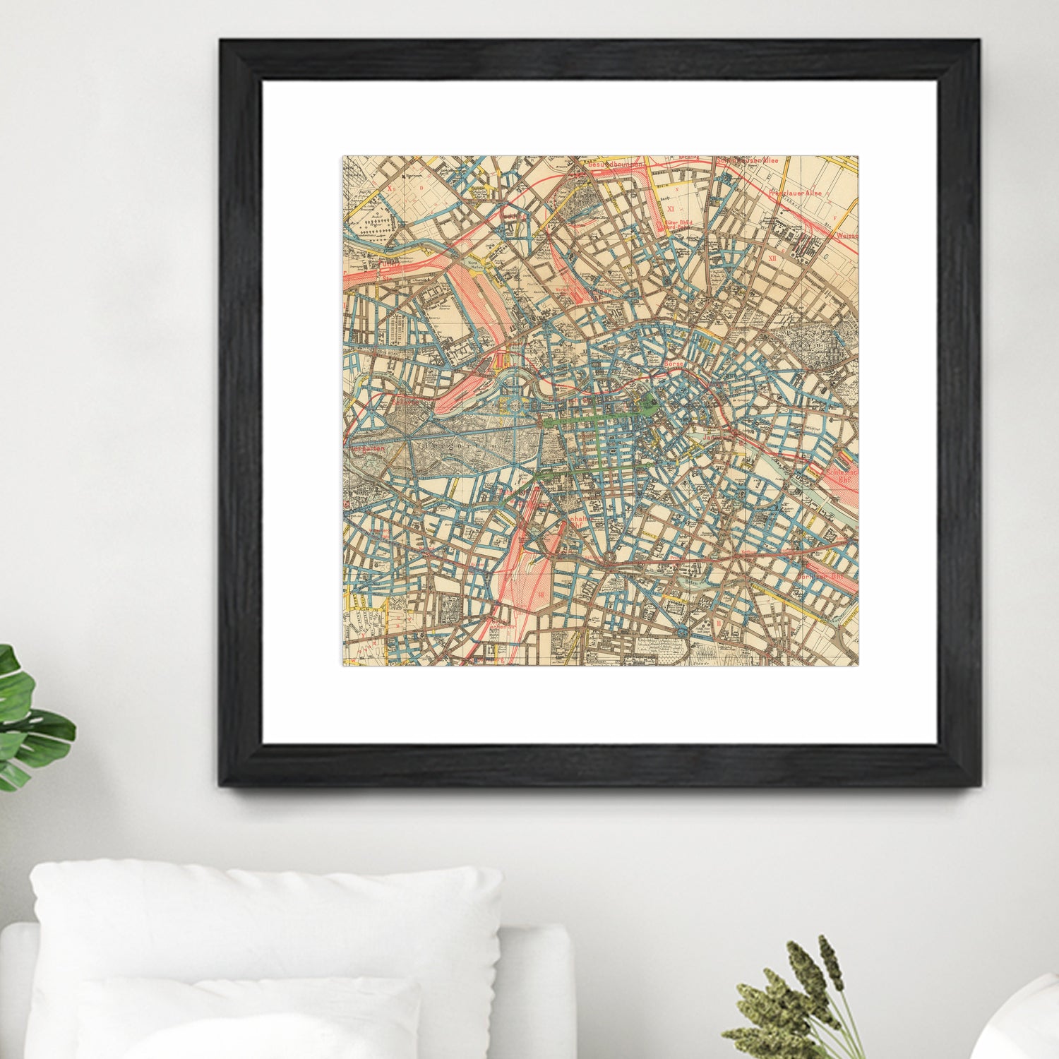 Vintage Map of Berlin Germany (1904) by Adam Shaw on GIANT ART - white photo illustration