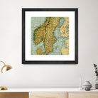 Vintage Map of Norway and Sweden (1921) by Adam Shaw on GIANT ART - white photo illustration