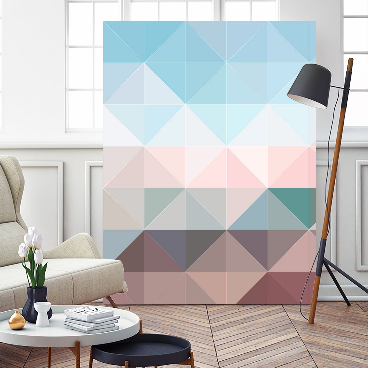 Apex geometric by Gale Switzer on GIANT ART - blue digital painting