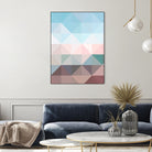 Apex geometric by Gale Switzer on GIANT ART - blue digital painting