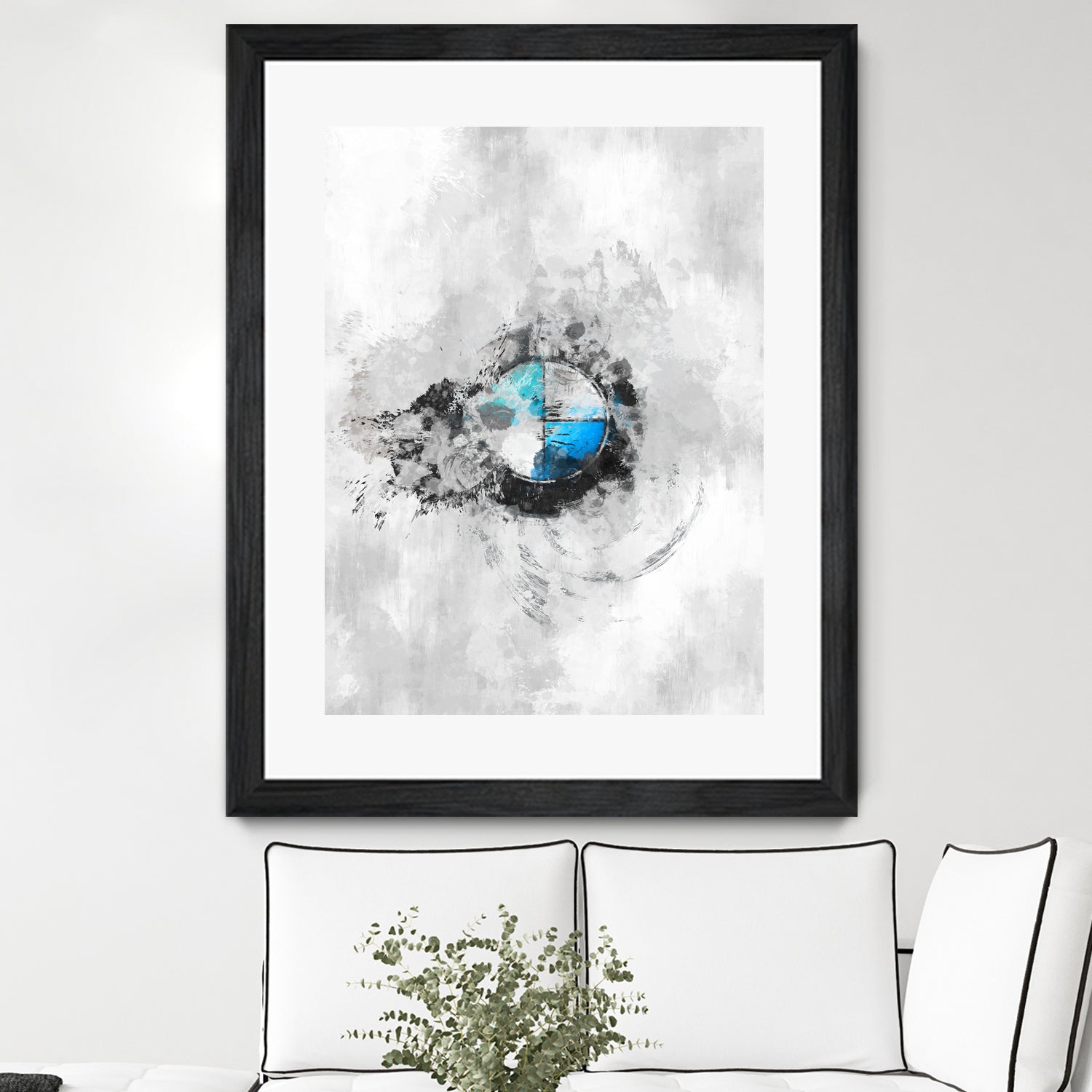 BMW Splatter painting by Jurijs Permanickis on GIANT ART - gray digital painting