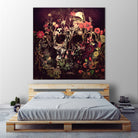 Bloom Skull by Ali Gulec on GIANT ART - red photo illustration