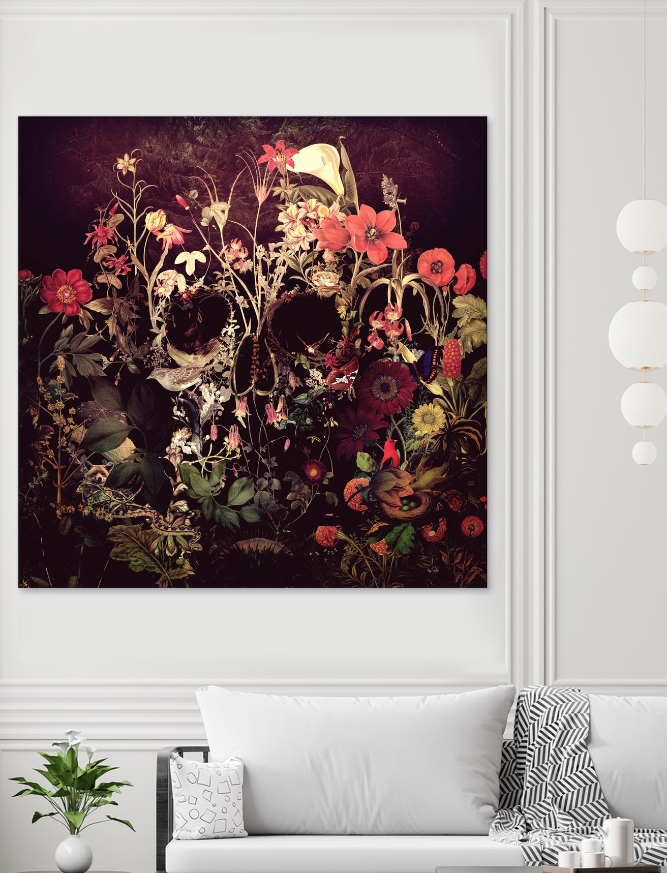 Bloom Skull by Ali Gulec on GIANT ART - red photo illustration