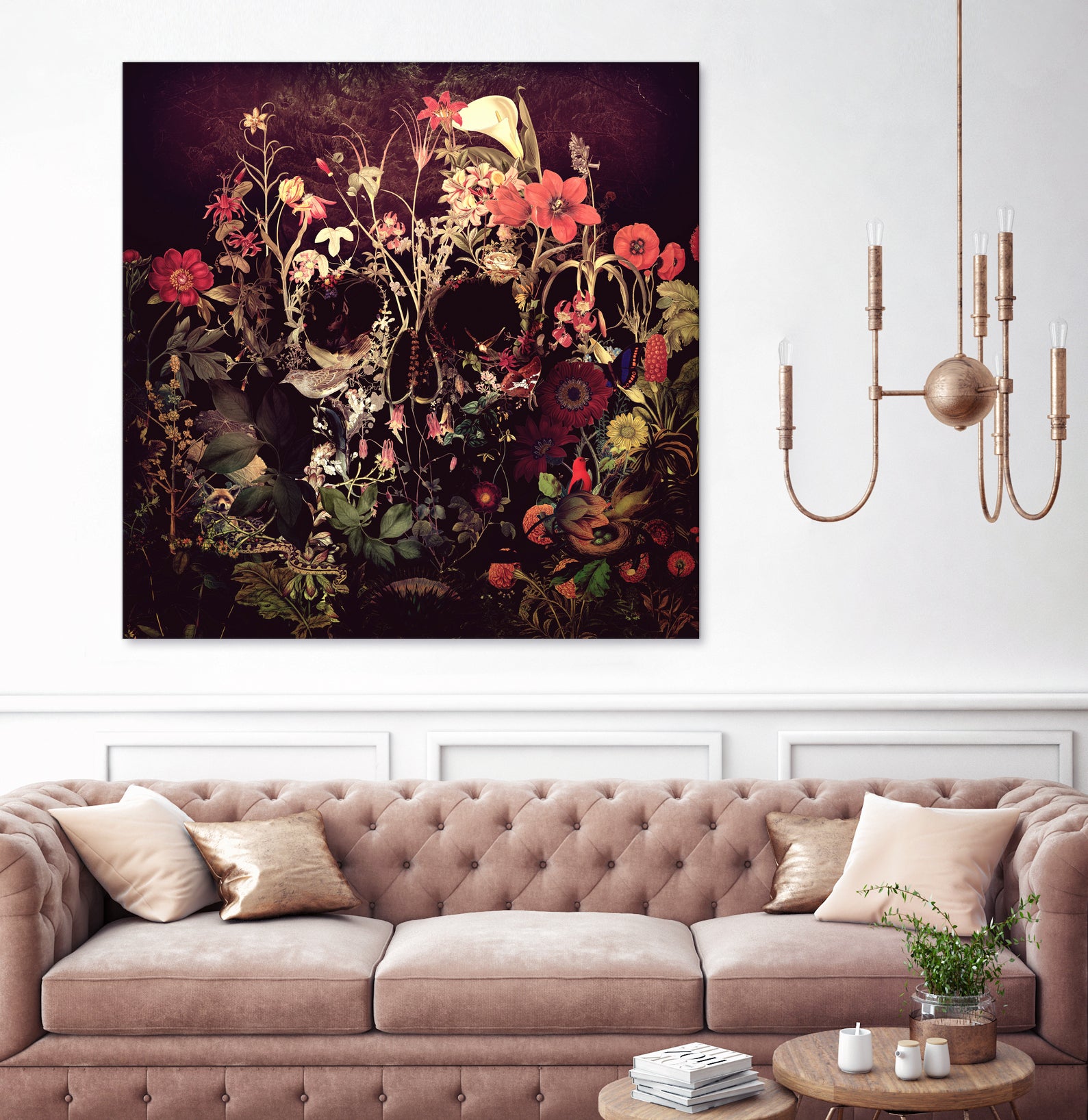 Bloom Skull by Ali Gulec on GIANT ART - red photo illustration