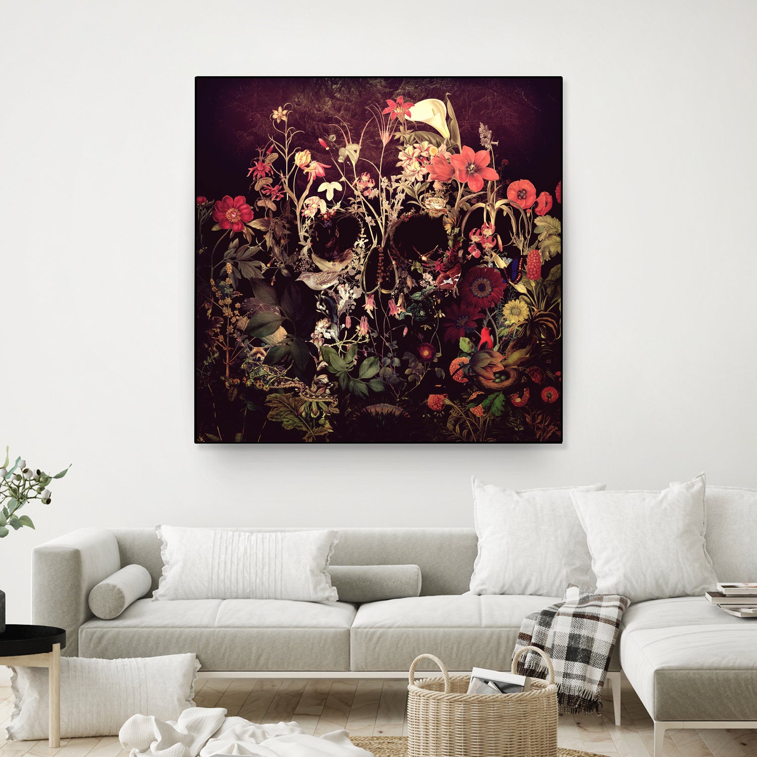 Bloom Skull by Ali Gulec on GIANT ART - red photo illustration