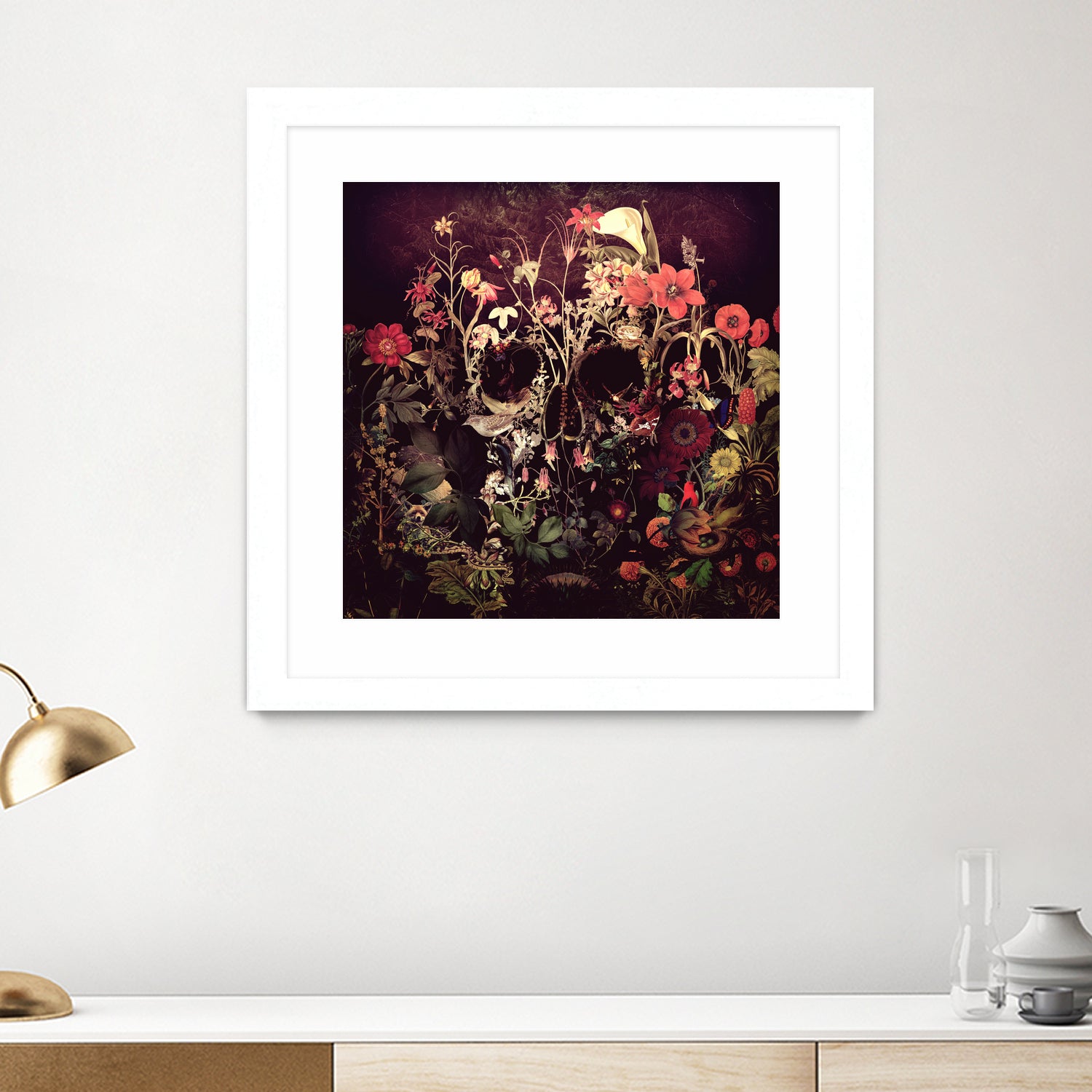 Bloom Skull by Ali Gulec on GIANT ART - red photo illustration