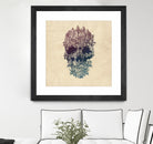 Skull Floral by Ali Gulec on GIANT ART - white digital drawing