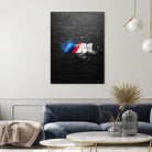 BMW M Power Splatter painting by Jurijs Permanickis on GIANT ART - black digital painting