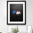 BMW M Power Splatter painting by Jurijs Permanickis on GIANT ART - black digital painting