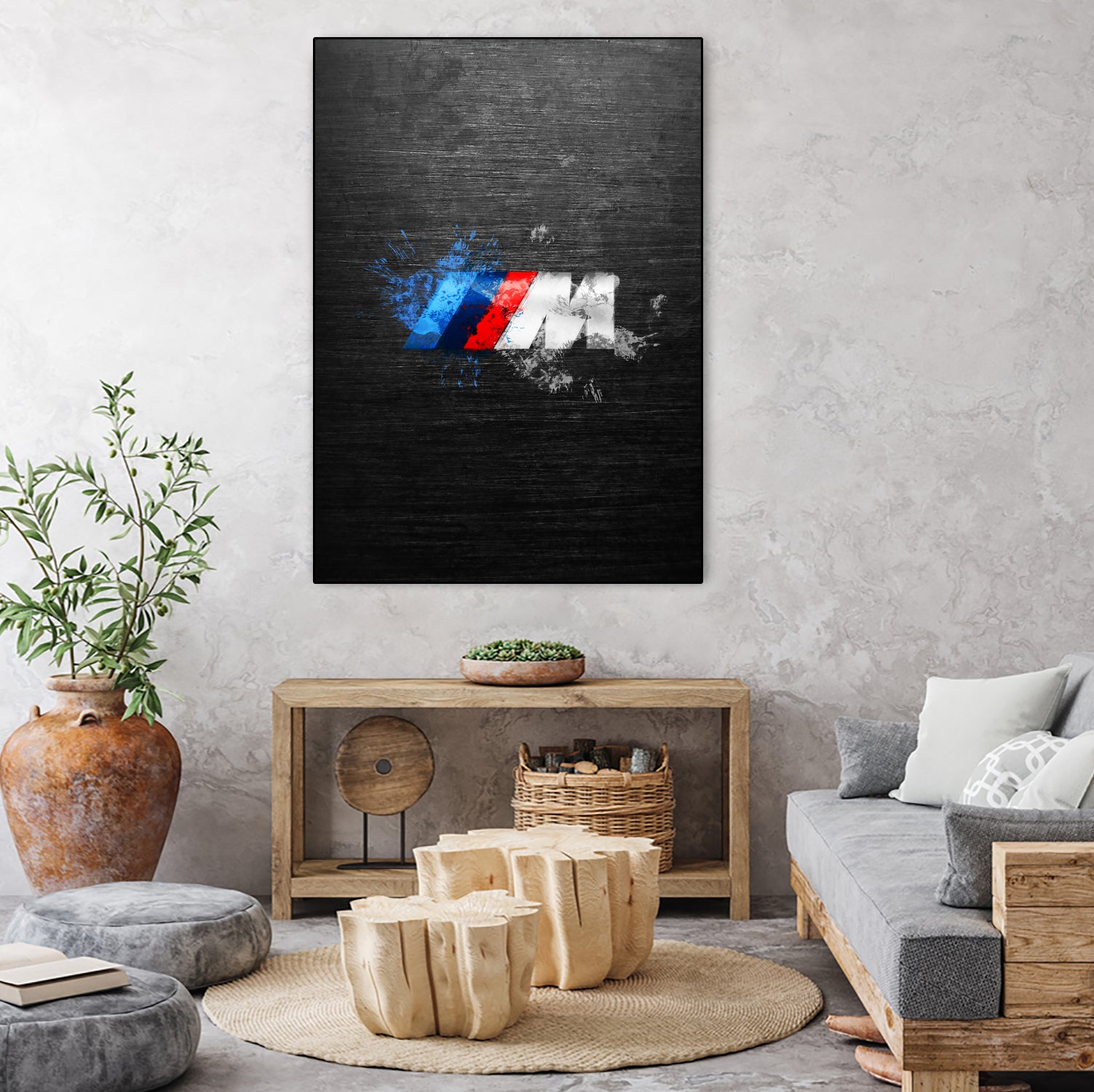 BMW M Power Splatter painting by Jurijs Permanickis on GIANT ART - black digital painting