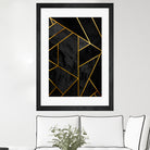 Mosaic with golden lines. by Nemanja Sekularac on GIANT ART - black photo illustration