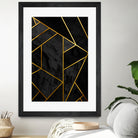 Mosaic with golden lines. by Nemanja Sekularac on GIANT ART - black photo illustration