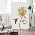 Hummingbird & Flower I by Dana Shek on GIANT ART - white digital painting