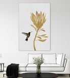 Hummingbird & Flower I by Dana Shek on GIANT ART - white digital painting