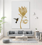 Hummingbird & Flower I by Dana Shek on GIANT ART - white digital painting