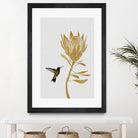 Hummingbird & Flower I by Dana Shek on GIANT ART - white digital painting