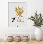 Hummingbird & Flower I by Dana Shek on GIANT ART - white digital painting