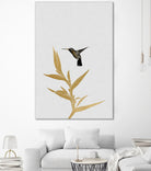 Hummingbird & Flower II by Dana Shek on GIANT ART - white digital painting