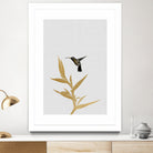 Hummingbird & Flower II by Dana Shek on GIANT ART - white digital painting