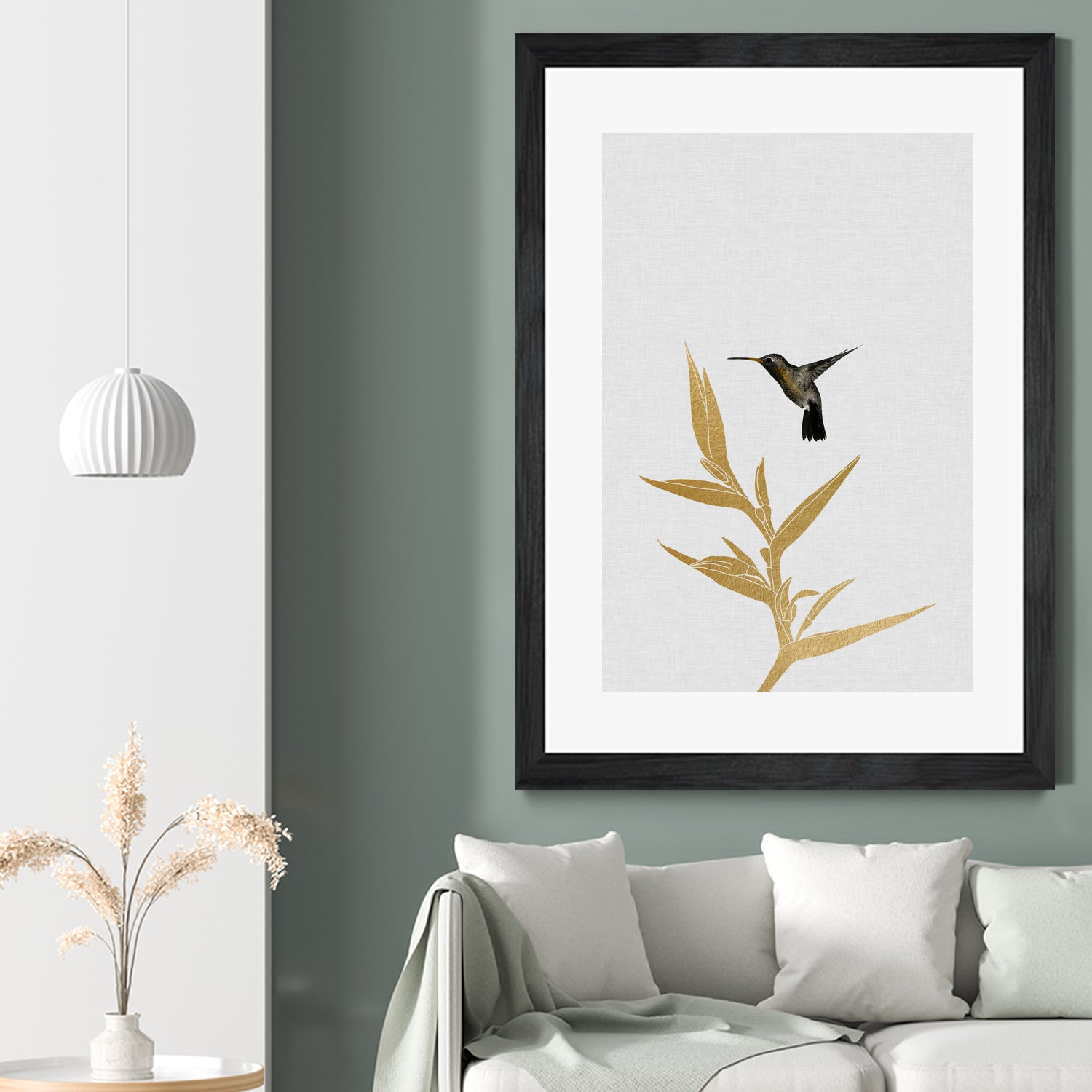 Hummingbird & Flower II by Dana Shek on GIANT ART - white digital painting