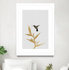 Hummingbird & Flower II by Dana Shek on GIANT ART - white digital painting